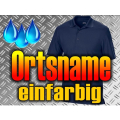 Funktions-Poloshirt Ortsname einfarbig