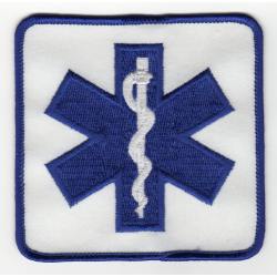 Patch Star of Life, 9,5 x 9,5 cm