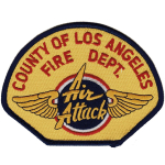 Company Patch: County of Los Angeles (Air attack), 12 x 9,2 cm zu 100 % bestickt
