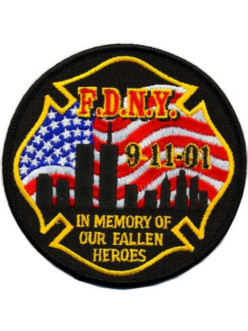 Memorial Patch 9-11-01 &quot;in Memory of our fallen heroes...&quot; &Oslash; 10 cm