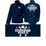 Softshelljacke(medium) blu navy, FEUERWEHR NOTRUF 112 con assin nel bianco