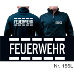 SmartSoftshelljacke navy, FEUERWEHR im Polizeidesign in white