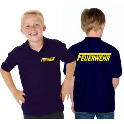Kinder-Polo navy, FEUERWEHR with long &quot;F&quot;...