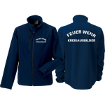 Softshelljacke(medium) marin, Kreisausbilder, beidseitig dans blanc