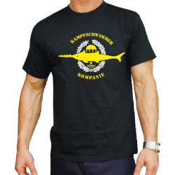 T-Shirt Kampfschwimmer Kompanie, silver-yellows Emblem
