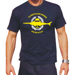 T-Shirt Kampfschwimmer Kompanie, silber-gelbes Emblem