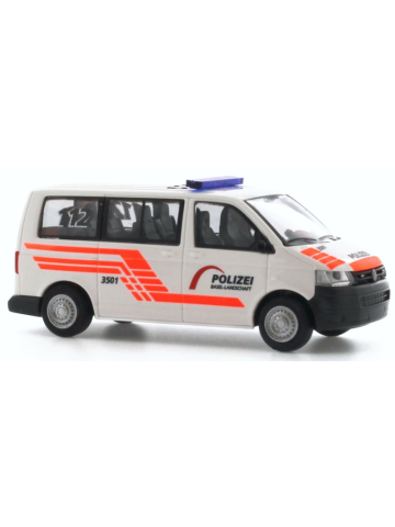 Auto modelo 1:87 VW T5 Polizei Baselland (CH)