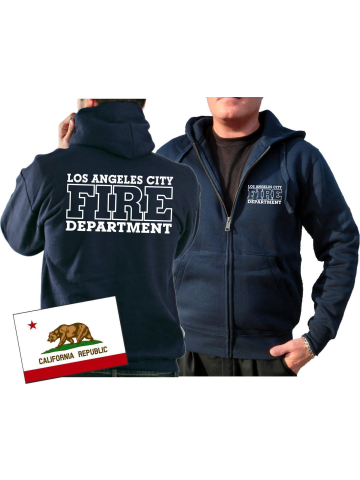 Chaqueta con capucha azul marino, Los Angeles City Fire Department