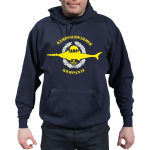 Hoodie navy, Kampfschwimmer Kompanie, silber-gelbes Emblem