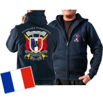 Hooded jacket (navy/bleu marine) Sapeurs Pompiers - Courage et Devouement, multicolore