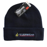 Pudelmütze navy FEUERWEHR BaWü mt Stauferlöwe bestickt (3M Thinsulate-atmungsaktiv)
