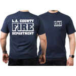 L.A County Fire Department in weiß Polo navy 