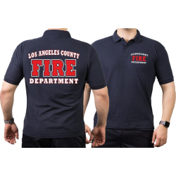 Polo azul marino, Los Angeles County Fire Department bicolor
