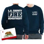 Sweat navy, L.A. County Fire Department in white