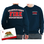 Sweat navy, Los Angeles County Fire Department in white/red
