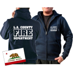 Chaqueta con capucha azul marino, Los Angeles County Fire Department