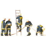 Zubehör 1:87 Figuren Feuerwehrmänner in Einsatzkleidung mit Schläuchen