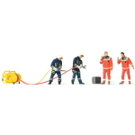 Zubehör 1:87 Figuren Feuerwehrmänner mit Schere&Spreizer