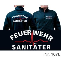 SmartSoftshelljacke blu navy, Feuerwehr Sanitäter bianco/rosso