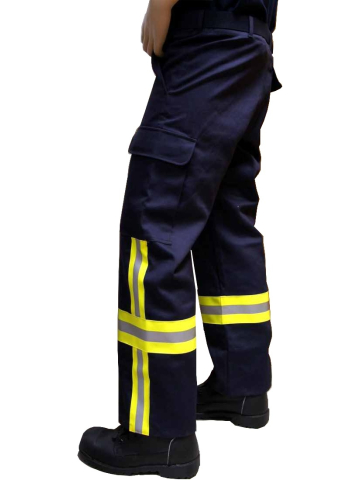 Trousers 100% cotton FR (fireresistant), with HuPF4-Bestreifung