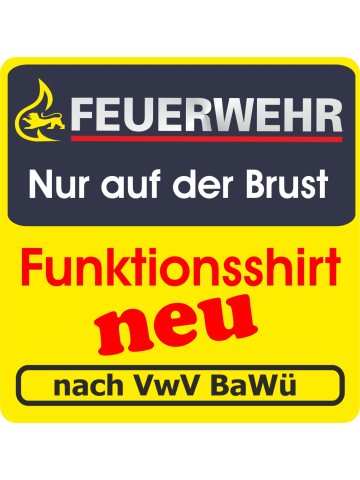 Functional-T-Shirt navy with 30+ UV-Protection, VwV BaWü with Stauferlöwe nur auf der Vorderseite