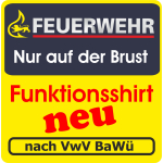Fonctionnel-T-Shirt marin avec 30+ UV-protection, VwV BaWü avec Stauferlöwe nur auf der Vorderseite