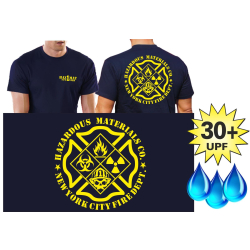 Funktions-T-Shirt navy mit 30+ UV-Schutz, &quot;HazMat...