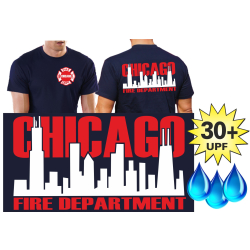 Felpa con cappuccio Navy Chicago Fire Department Feuer1 Paramedic con ascelle 