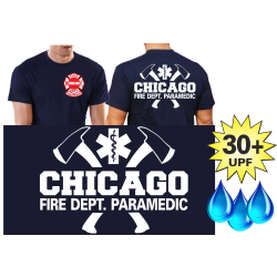 Functional-T-Shirt navy with 30+ UV-Protection, Chicago...