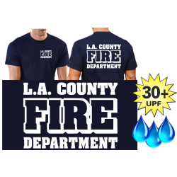 Funktions-T-Shirt navy mit 30+ UV-Schutz, L.A. County...