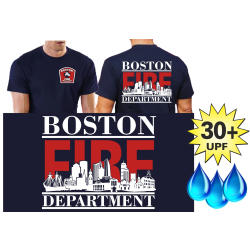 Fonctionnel-T-Shirt marin avec 30+ UV-protection, Boston...