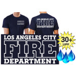 Funzionale-T-Shirt blu navy con 30+ UV-protezione, Los Angeles City Fire Department 3XL