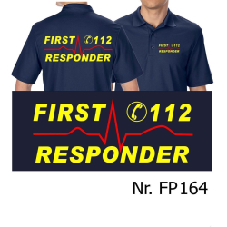 Funktions-Polo navy, First Responder (neongelb/rot)