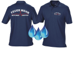Funktions-Polo navy, Rettungssanitäter weiss/rot