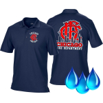 Funcional-Polo azul marino, Chicago Fire Dept.-Skyline con viejo Emblem