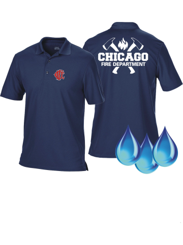 Functional-Polo navy, Chicago Fire Dept. with axes and CFD-Emblem