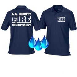 Funzionale-Polo blu navy, L.A. County Fire Department nel...