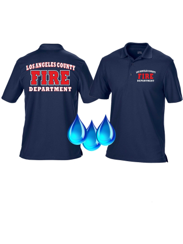 Funzionale-Polo blu navy, Los Angeles County Fire Department nel bianco/rosso