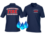 Funcional-Polo azul marino, Los Angeles County Fire Department en blanco/rojo