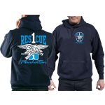 Hoodie marin, Rescue 1 Manhattan Eagle (blue)