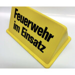 Dachaufsetzer "Feuerwehr im Einsatz" jaune/noir police de caractère