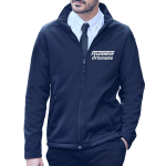 SmartSoftshelljacke navy, Schrift "F" mit Ortsname beidseitig