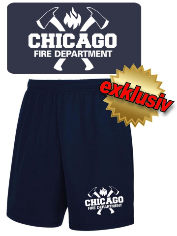Performace Shorts navy Chicago Fire Dept. with axes