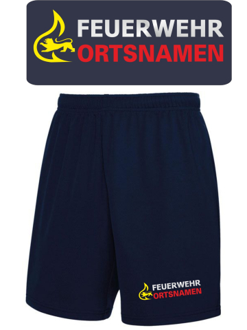 Performace Shorts navy BaWü Stauferlöwe mit Ortsnamen (S-XXL)