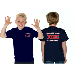 Kinder-T-Shirt azul marino, L.A. County Fire Department...