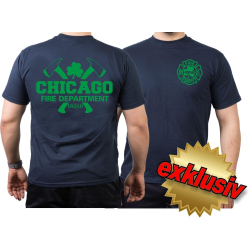 CHICAGO FIRE Dept. axes and IRISH Shamrock, green, navy...
