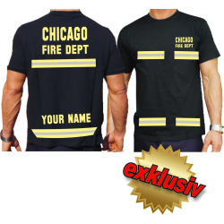 CHICAGO FIRE Dept. Bunker Gear con nombres, negro T-Shirt