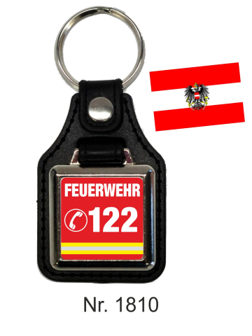 Schlüsselanhänger con Leder FEUERWEHR 122 (AT)
