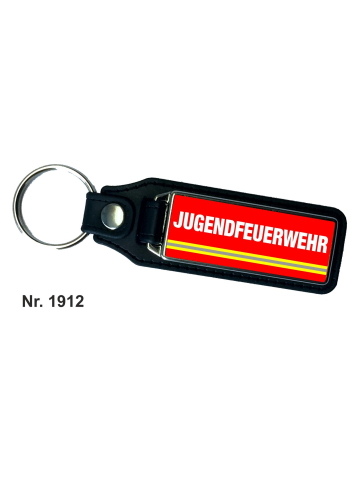 Schlüsselanhänger XL con Leder JUGENDFEUERWEHR