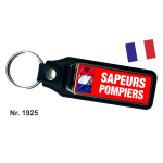 Porte-clés XL avec du cuir SAPEURS-POMPIERS